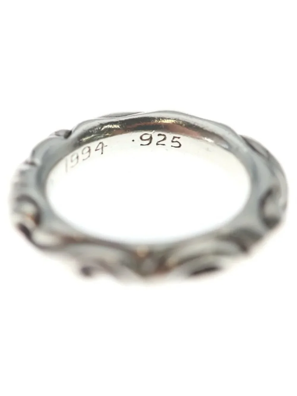 Chrome Hearts Scrl Band Scroll Ring Silver